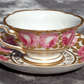 19th Century Paris Porcelain Antique Cup & Saucer Painted Gilt Billingsley Rose - Tommy's Treasure