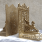 Antique 1920s French Pierced Brass Mythological Gothic Winged Griffin Bookends - Tommy's Treasure