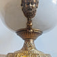 French Louis XVI Antique Style Ceramic Brass Centrepiece Compote Bowl Urn