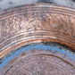 Antique Islamic Ottoman Tinned Copper Dish Engraved Calligraphy Script Animals - Tommy's Treasure