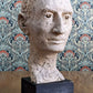 Vintage Mid 20th Century Original Plaster Sculpture Head Bust Statue Male Art