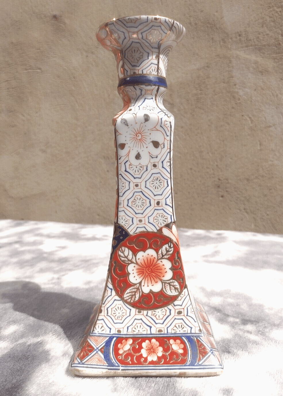 Japanese Imari Phoenix Ceramic Pottery Candlestick Holder 22 cm - Tommy's Treasure