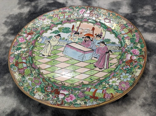 20th Century Chinese Famille Rose Hand Enamelled Porcelain Plate 10.5"