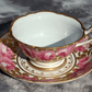19th Century Paris Porcelain Antique Cup & Saucer Painted Gilt Billingsley Rose - Tommy's Treasure