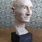 Vintage Mid 20th Century Original Plaster Sculpture Head Bust Statue Male Art