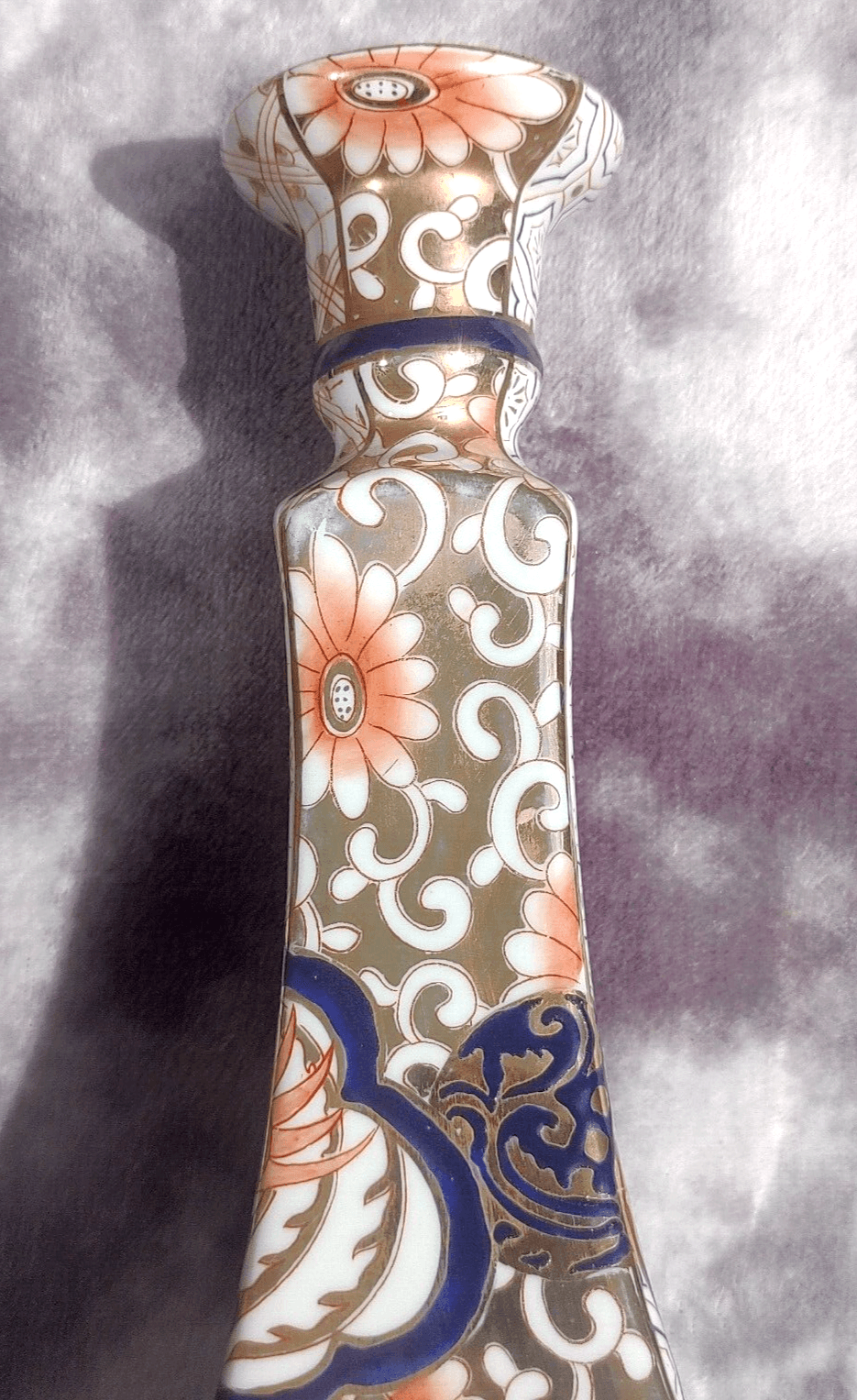 Japanese Imari Phoenix Ceramic Pottery Candlestick Holder 22 cm - Tommy's Treasure