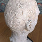 Vintage Mid 20th Century Original Plaster Sculpture Head Bust Statue Male Art