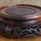 Chinese 19th Century Qing Carved Openwork Hardwood Rosewood Display Stand Base