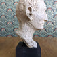 Vintage Mid 20th Century Original Plaster Sculpture Head Bust Statue Male Art