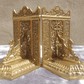 Antique 1920s French Pierced Brass Mythological Gothic Winged Griffin Bookends - Tommy's Treasure