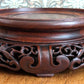 Chinese 19th Century Qing Carved Openwork Hardwood Rosewood Display Stand Base