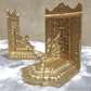 Antique 1920s French Pierced Brass Mythological Gothic Winged Griffin Bookends - Tommy's Treasure