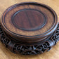 Chinese 19th Century Qing Carved Openwork Hardwood Rosewood Display Stand Base
