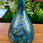 Antique Heavily Glazed English Pottery Ceramic Mottled Drip Bottle Shaped Vase - Tommy's Treasure