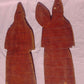 Benin Edo Warrior Figures Wood Carving Sculptures Nigerian Africa 24" - Tommy's Treasure
