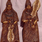 Benin Edo Warrior Figures Wood Carving Sculptures Nigerian Africa 24" - Tommy's Treasure