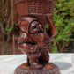 19th Century Swiss Black Forest Hand Carved Gnome Carrying Basket - Tommy's Treasure