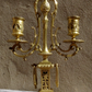 Pair of Ornate Victorian Antique Brass Candelabra Twin Candlestick Holders 36 cm