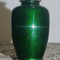Japanese Ando Ginbari Green Cloisonne Enamel Bamboo Vase Silver-plate Rims - Tommy's Treasure