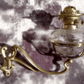 Antique Brass Art Nouveau Drop in Oil Lamp Wall Bracket Light Sconce - Tommy's Treasure