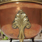 Antique Art Nouveau Copper & Brass Floral Repousse Jardiniere Footed Planter - Tommy's Treasure