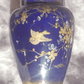 Victorian 19th Century Antique English Cobalt Blue Ceramic Pottery Enamel Gilt Vases - Tommy's Treasure