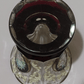 Bohemian Czech Gilt Hand Enamelled Ruby Red / Clear Glass Beaker Goblet - Tommy's Treasure