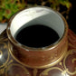 Antique Pair of Marble Glaze & Hand painted Gold Gilt Décor Ceramic Ovoid Vases - Tommy's Treasure