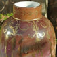 Antique Pair of Marble Glaze & Hand painted Gold Gilt Décor Ceramic Ovoid Vases - Tommy's Treasure