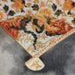 Meiji Japanese Fukagawa Antique Hand Painted Gilt Imari Phoenix Fan Plate - Tommy's Treasure