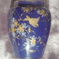 Victorian 19th Century Antique English Cobalt Blue Ceramic Pottery Enamel Gilt Vases - Tommy's Treasure