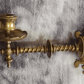 Pair of Antique Gothic Revival Brass Barley Twist Piano Candle Holder Wall Sconces - Tommy's Treasure