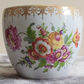 c.1890 Dresden German Porcelain Hand Painted Flowers Antique Jardiniere Plant Pot