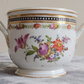 Antique Dresden German Porcelain Handpainted Flowers Jardiniere Cachepot Planter