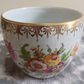 c.1890 Dresden German Porcelain Hand Painted Flowers Antique Jardiniere Plant Pot