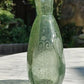 19th Century Bavarian Bohemian Hand Blown Etched Stag Deer Antique Glass Flask Vase - Tommy's Treasure
