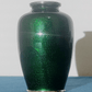 Japanese Ando Ginbari Green Cloisonne Enamel Bamboo Vase Silver-plate Rims - Tommy's Treasure
