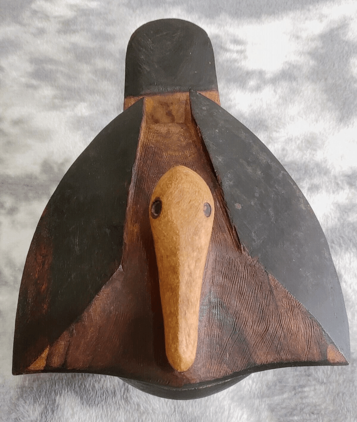 African Tribal Rotse Lozi Zambia Zoomorphic Duck Bowl Container Wood Carving - Tommy's Treasure