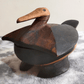 African Tribal Rotse Lozi Zambia Zoomorphic Duck Bowl Container Wood Carving - Tommy's Treasure
