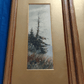 Antique Pair Signed Watercolour Forest Landscape Art Paintings Edwardian Frames - Tommy's Treasure
