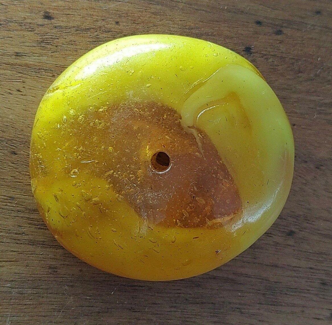 Large Antique Natural Berber Amber Trade Bead Ethnic Moroccan Tribal - 64 Grams - Tommy's Treasure