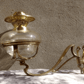 Antique Brass Art Nouveau Drop in Oil Lamp Wall Bracket Light Sconce - Tommy's Treasure