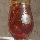 Egermann Bohemian Czech Etched Amber to Clear Glass Crystal & Gilt Vases - Tommy's Treasure