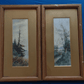 Antique Pair Signed Watercolour Forest Landscape Art Paintings Edwardian Frames - Tommy's Treasure