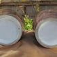 Antique Pair of Marble Glaze & Hand painted Gold Gilt Décor Ceramic Ovoid Vases - Tommy's Treasure