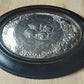 Victorian Reynolds Angels Silver Leaf Foil Convex Glass Hanging Wall Plaque 29 cm - Tommy's Treasure