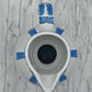 Blue & White Pottery Pitcher Jug Vase Masked Spout German Eagle Crest 14" - Tommy's Treasure