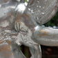 Vintage Silvered Bronze Winged Cherub with Torch on Celestial Globe Statue 17.5" - Tommy's Treasure