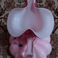 Antique Victorian Enamelled Pink Opaline Milk Satin Glass Ewer Jug - Tommy's Treasure