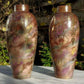 Antique Pair of Marble Glaze & Hand painted Gold Gilt Décor Ceramic Ovoid Vases - Tommy's Treasure